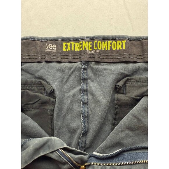 Lee Pants Mens 40X30 Gray Extreme Comfort Straight Fit Performance Stretch Chino - Picture 1 of 5